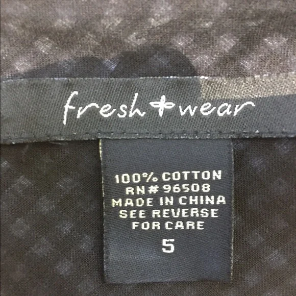 Fresh + Wear layered black and white peasant drop waist gingham midi skirt - Picture 3 of 7